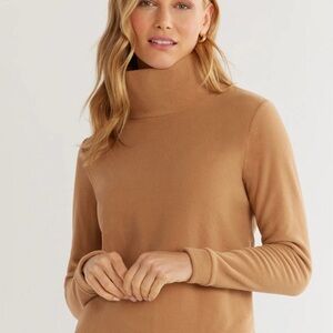 Dudley Stephens Camel Turtleneck Sweater